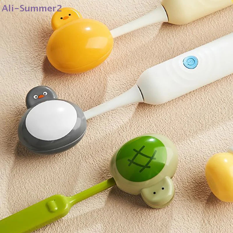 {Summer2} Cartoon Toothbrush Head Cover Dustproof Toothbrush Protective Cap Portable Plastic Clip For Household Travel Bathroom