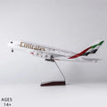 New A380 Emirates UAE Aircraft Model 1/160 Scale 380 Airbus Model 47cm Resin Cast Aircraft Toy kids toys