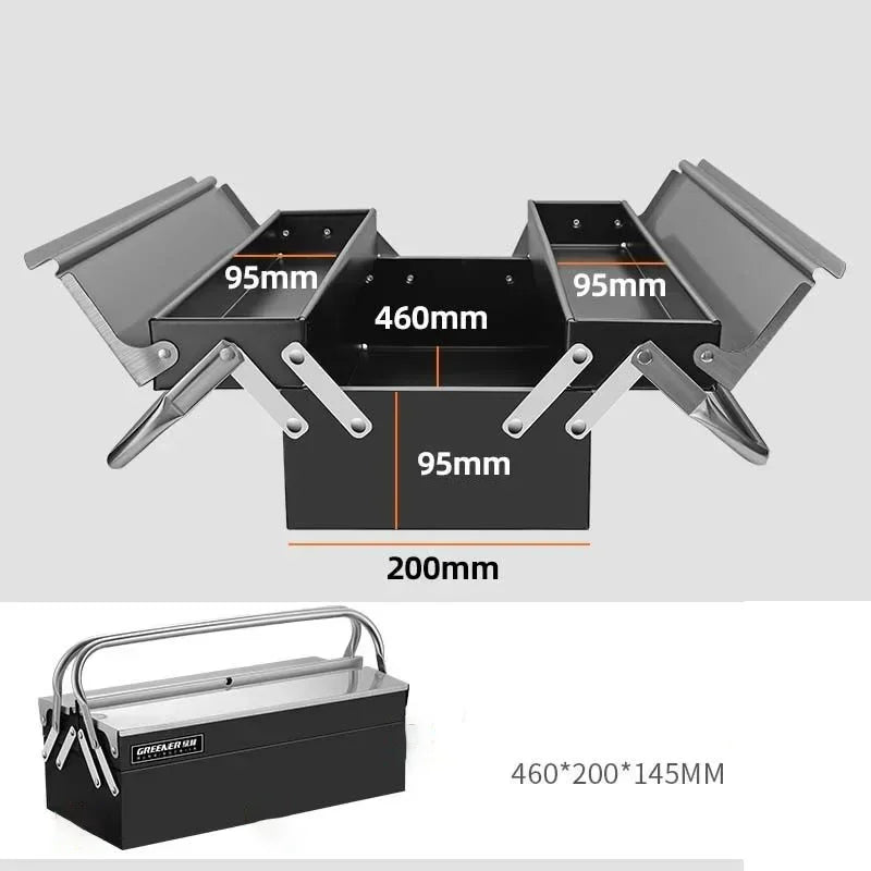 Car Mechanic Tools Organizer Box Electrician Storage Parts Tool Boxes Drawers Multifunctional Case Accessories Metal Briefcase