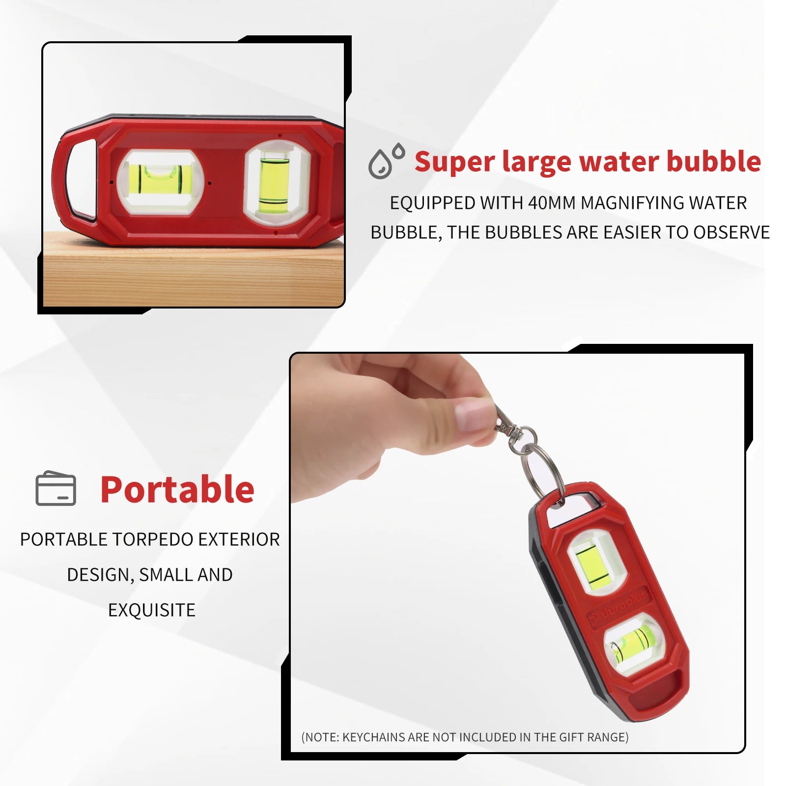 100mm Mini Pocket Level Magnetic Horizontal Vertical Spirit Leveler Tool Woodworking Portable Bubbles Ruler Length