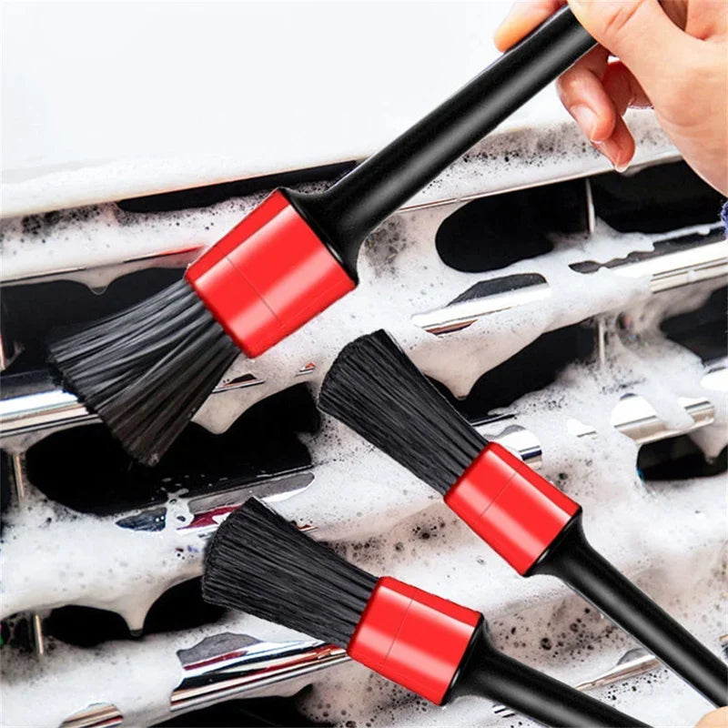 5PCs Car Brush Car Soft Hair Cleaning Detail Brush Instrument Panel Air Outlet Wheel Brush Interior Cleaning Beauty Tool