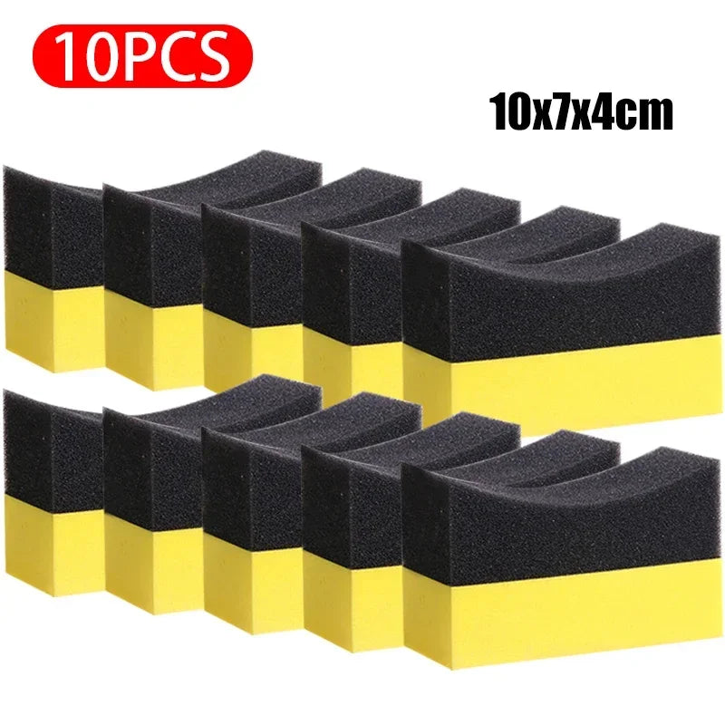5-10Pc Car Tire Wax Polishing Sponge Brush Paint Surface and Interior Corner Cleaning Sponge Waxing and Polishing Care Sponge