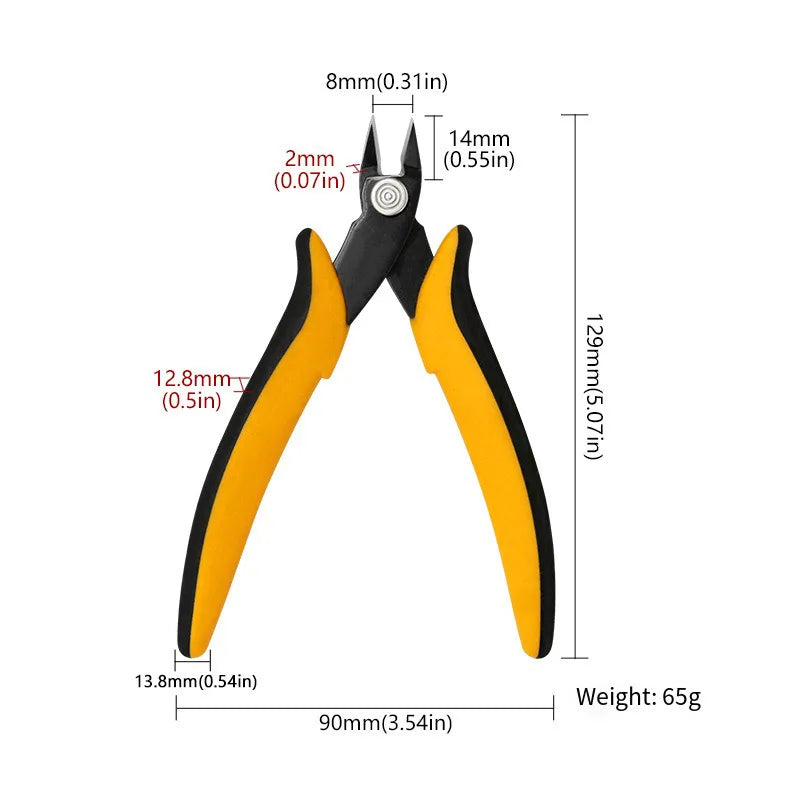 Multistyle Mini Wire Cutter Diagonal Pliers Small Cutter Electronic Pliers Wires Insulating Rubber Handle Model Hand Tools DIY