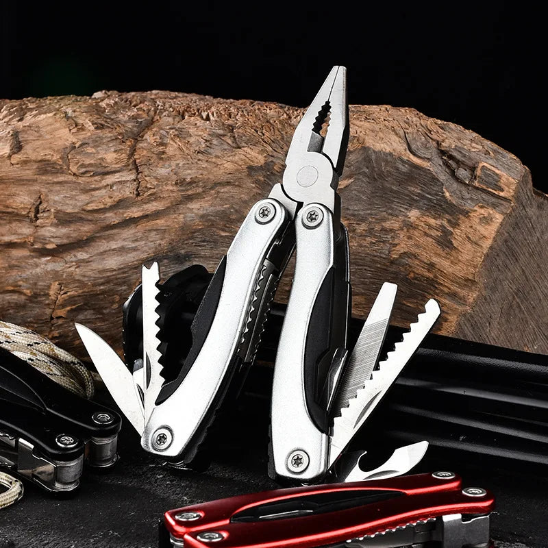 Outdoor Folding Multi-Tool Pliers – Portable Survival Camping Tool with Mini Knife, Multifunctional Combination