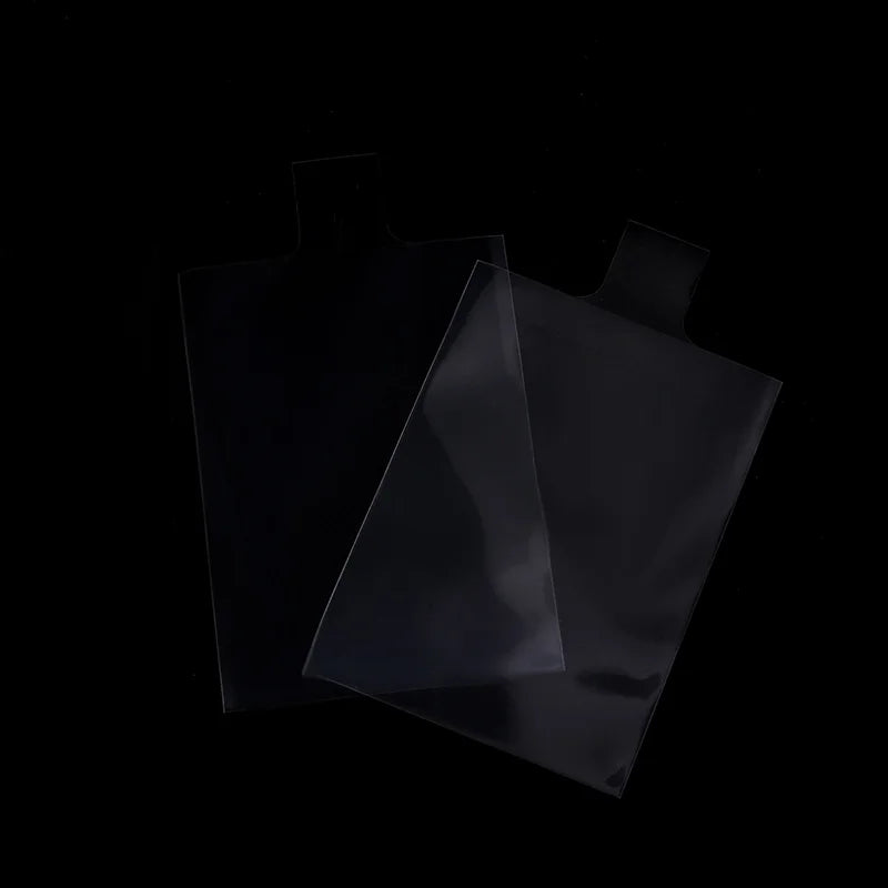100Pcs Pull Tab Sleeves For Card Savers Semi-rigid Game Card Holders With Ears More Convenient Card Pickup Pull pull film