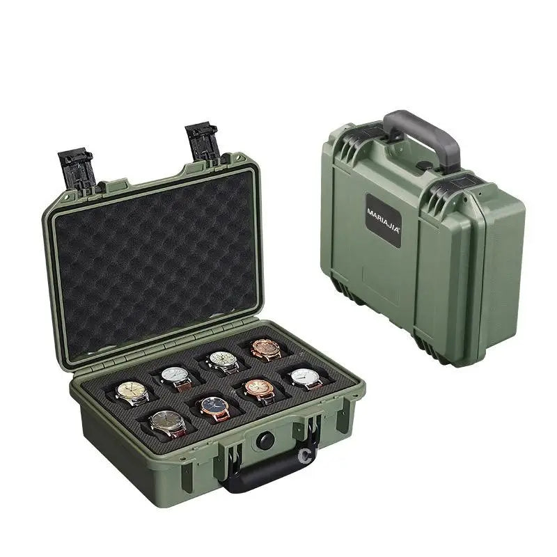2/6/8/16/20 Slot Plastic Watch Box Safety Equipment Case Portable Tool Box Impact Resistant Case With Foam For Watches Storage