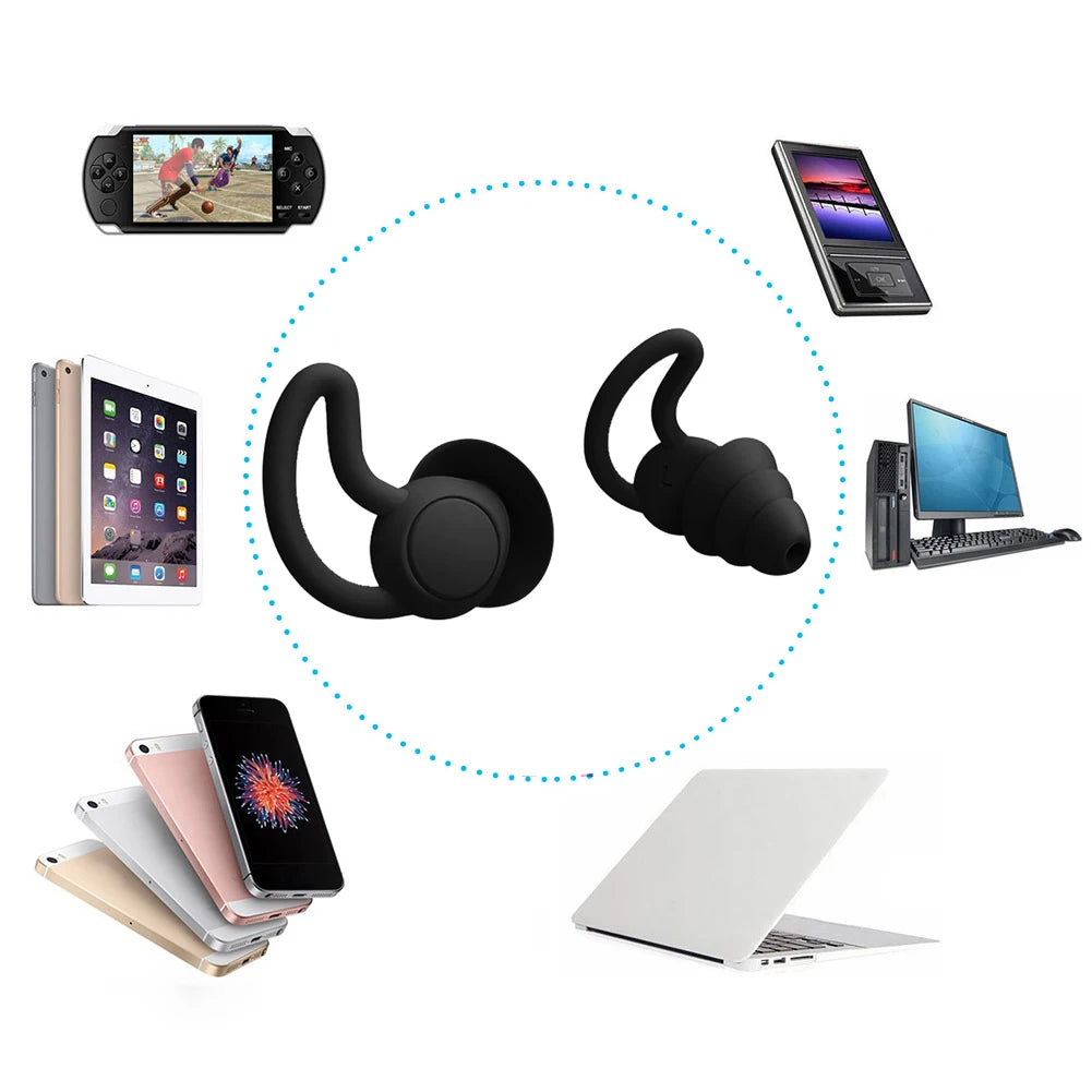 Comfortable Silicone Ear Plugs Swimmming Waterproof Sound Insulation Ear Protection Anti Noise Sleeping Earplugs