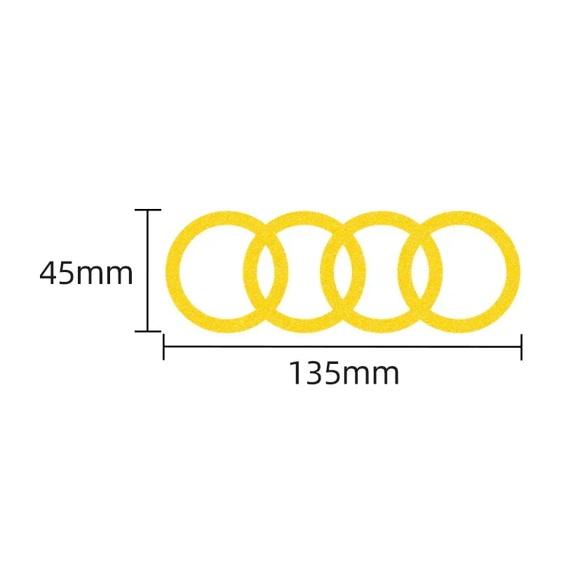 4-ring badge car stickers for A3 A4 B8 8P 8V B6 A5 A6 C7 Q5 B9 B7 C6 A1 Q7 Q3 TT car window trunk decoration stickers