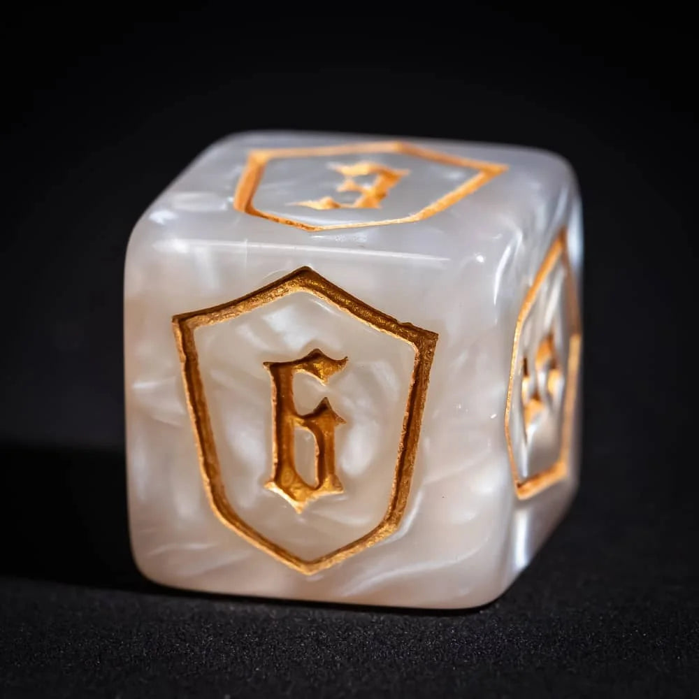 7Pcs Shield D6 Game Dices 6 Sides D6 Cubes New Design 16mm Standard Polyhedral Dice Set for Tabletop Role Playing Board Games