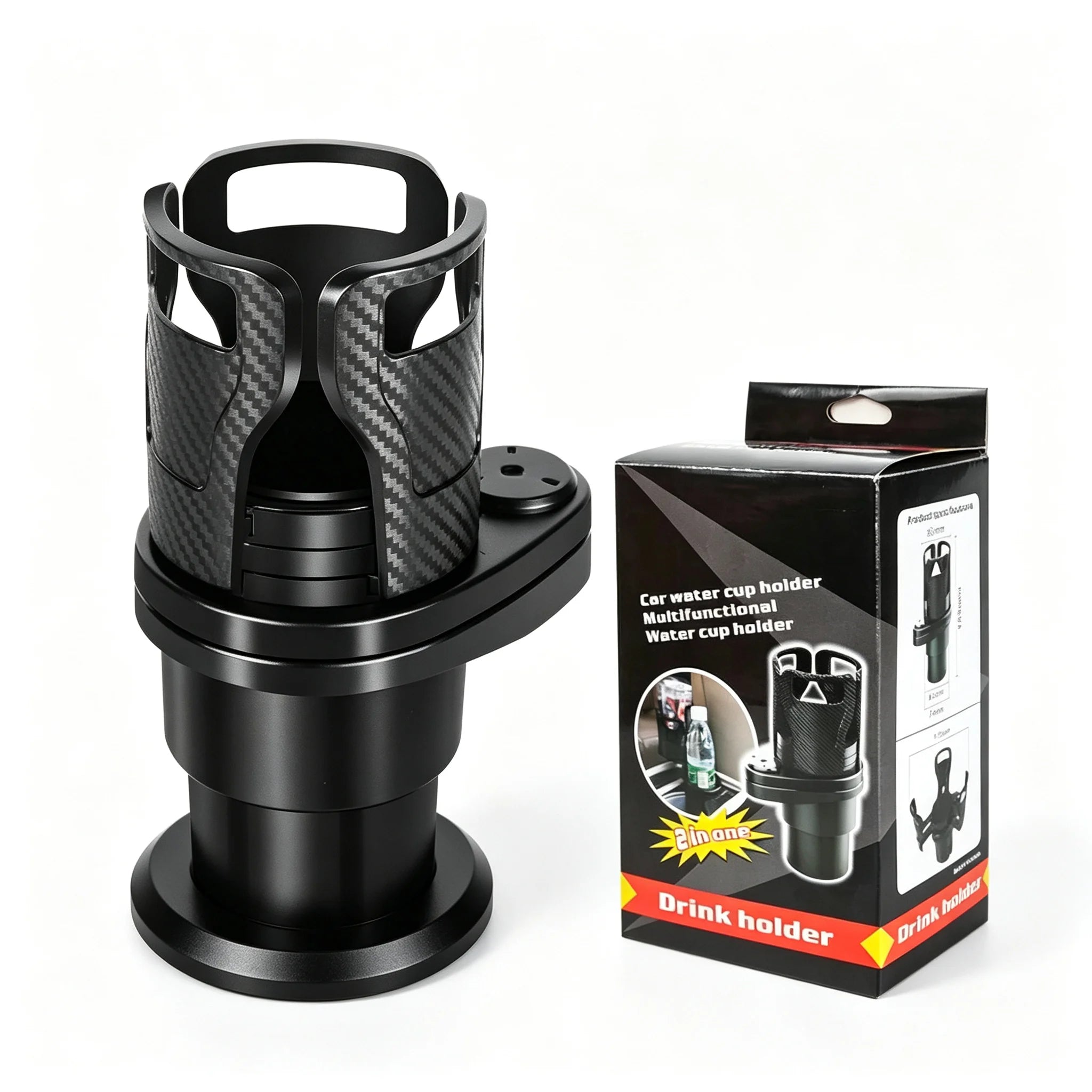 Rotating car center console beverage rack car cup holder double-layer storage rack cup holder car cup holder expander