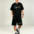 Men T‑Shirts Sets Loose‑Cut 2‑Piece Outfit Breathable Sweat‑proof T‑Shirts Sets Hot‑selling Casual Sport Suit For Men Daily Wear