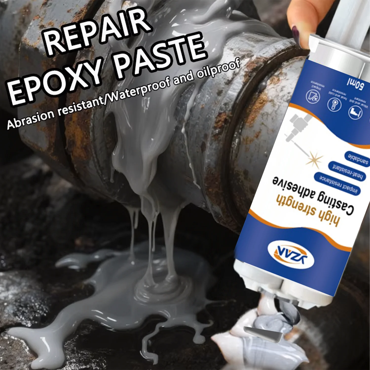 JXVX Welding waterproof epoxy casting adhesive, the strongest bonding filler for metals, plastics, cement, and various materials