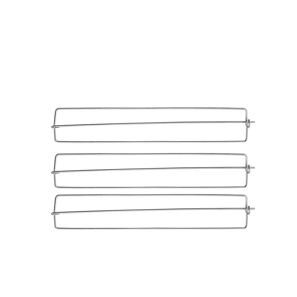 LMETJMA Chicken Wing BBQ Fork Stainless Steel Grilled Chicken Wing Rack Barbecue Wing Rails for Grilling Chicken Wings