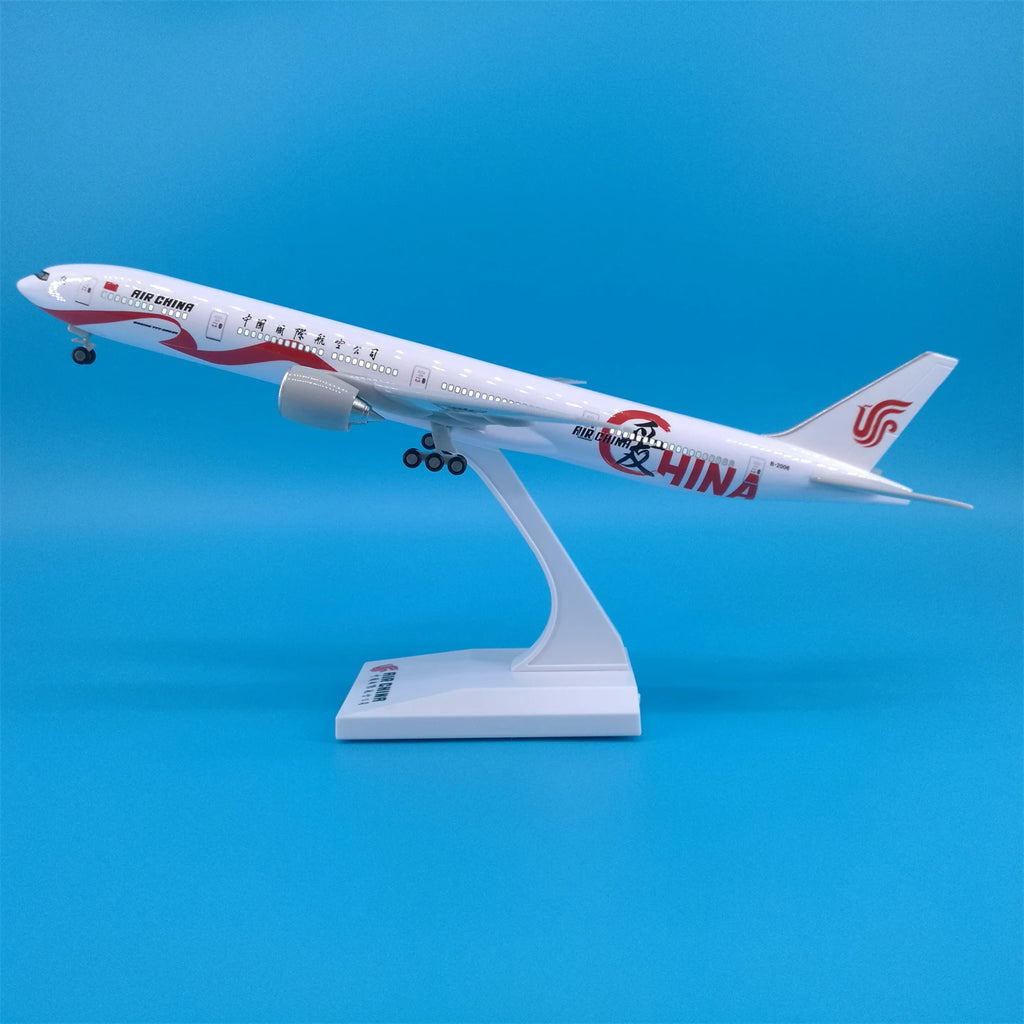 30cm Chinese Airbus & Boeing Airplane Model Diecast Resin with LED Light