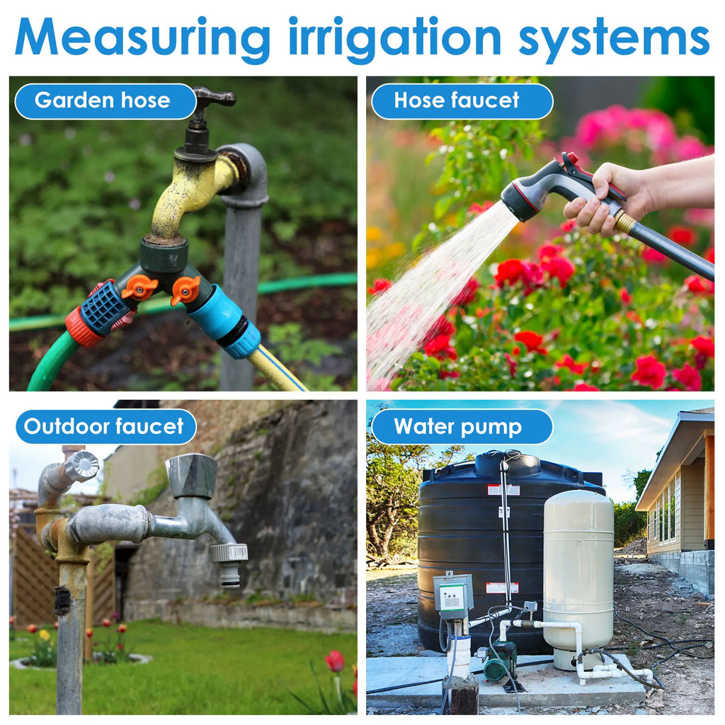 Universal Water Pressure Test Gauge TS-60 - 200 PSI for Water Pump Hose Faucet Garden Hose - Precise PSI Gauge