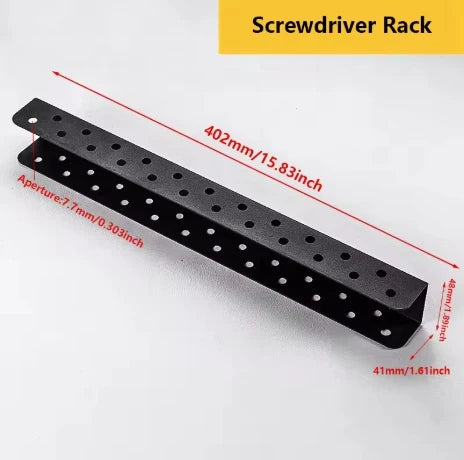 Screw Driver Holder Space-saving Tool Holder Heavy Duty Wall Mount Screwdriver Holder with 23 Holes for Tool Storage Rack Easy