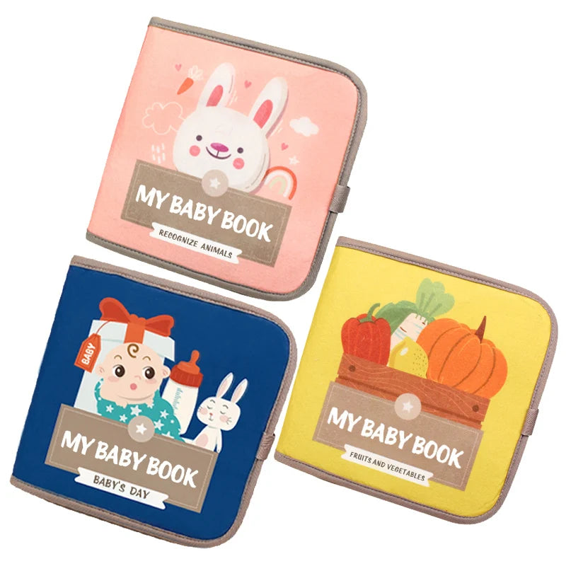1PCS Soft Baby Book Montessori early education quiet cloth book Learning Toys for Babies 0-6 Months and Up Enlightenment Puzzle