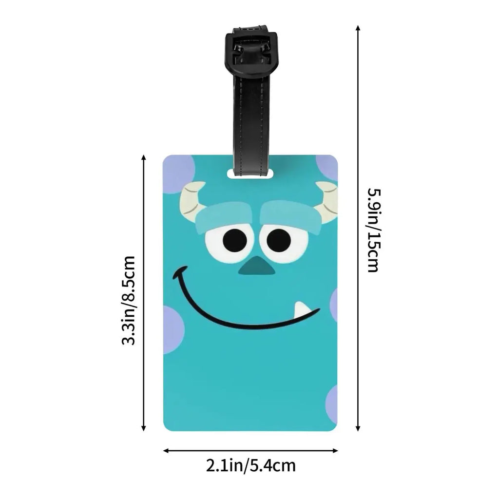 Custom M-Monsters Anime University Luggage Tag Travel Bag Suitcase Privacy Cover ID Label