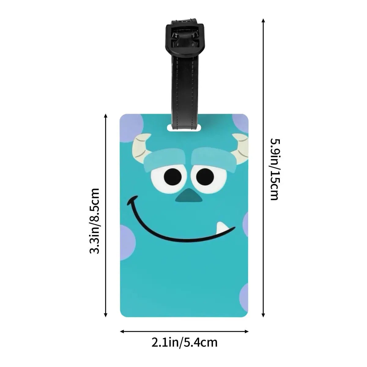 Custom M-Monsters Anime University Luggage Tag Travel Bag Suitcase Privacy Cover ID Label