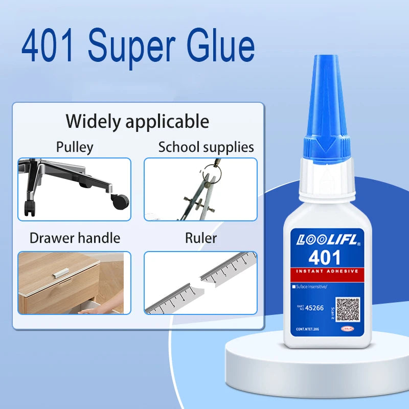 Loctite 401 Quick Glue Instant Fast Adhesive - Super Strong Multi-Purpose Colorless Liquid for DIY Repair And Bonding