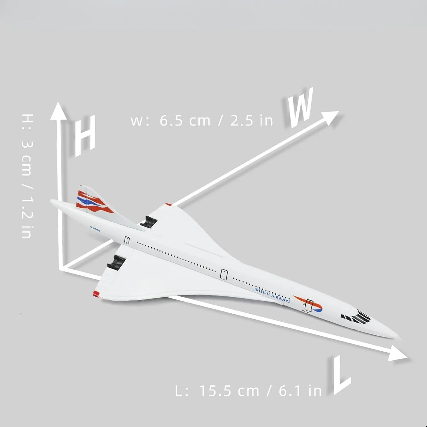 1/400 Scale France British American Concorde Airplane Model Toy 16cm Mini Airplane Model For Collection or Children's toy gifts
