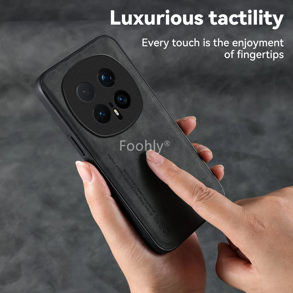 Nubuck Leather Shockproof Magnetic Case for Honor Magic 8 Pro 8Lite Protective Cover Back Shell Capa Fundas
