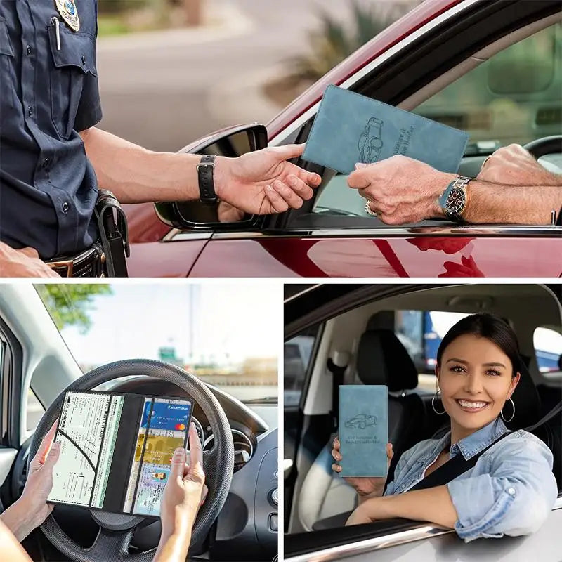 Car Registration And Insurance Holder,Car Document Holder For Cards License,Vehicle Glove Box Car Organizer For Documents, Cards