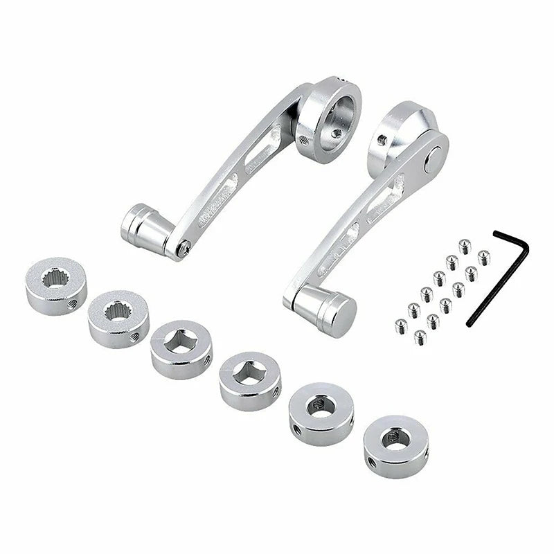 Universal Car Accessories Window Handle Crank Aluminum Alloy Winder Handle Crank Riser Silver/Black