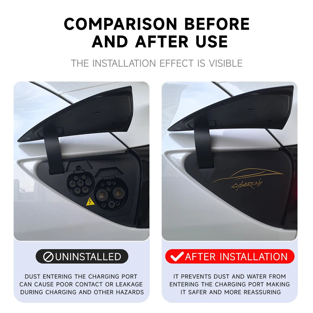 FIt For Tesla Model 3 Highland Model Y Charging Port Rainproof and Dustproof Silicone Protective Cover Automotive Parts