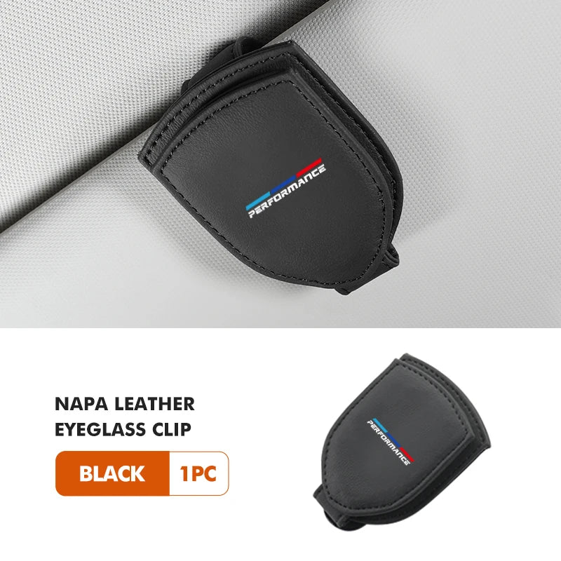 For BMW Car Glasses Holder Sun Visor Sunglasses Clip Card Accessories 1 3 5 Series X1 X3 X4 X5 X7 G20 G38 F20 F39 F48 E46