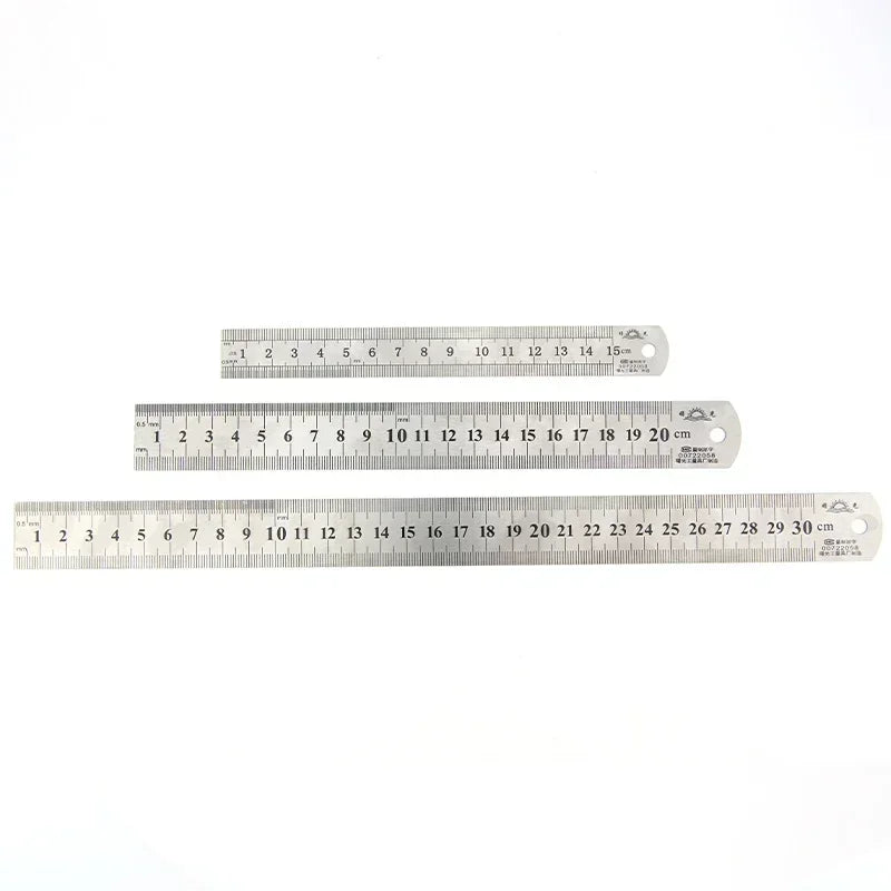Tyture Straightedge Double Side Scale Metal Ruler High Quality Stainless Steel Woodworking Drawing Measuring Tools 0-15/25/30mm