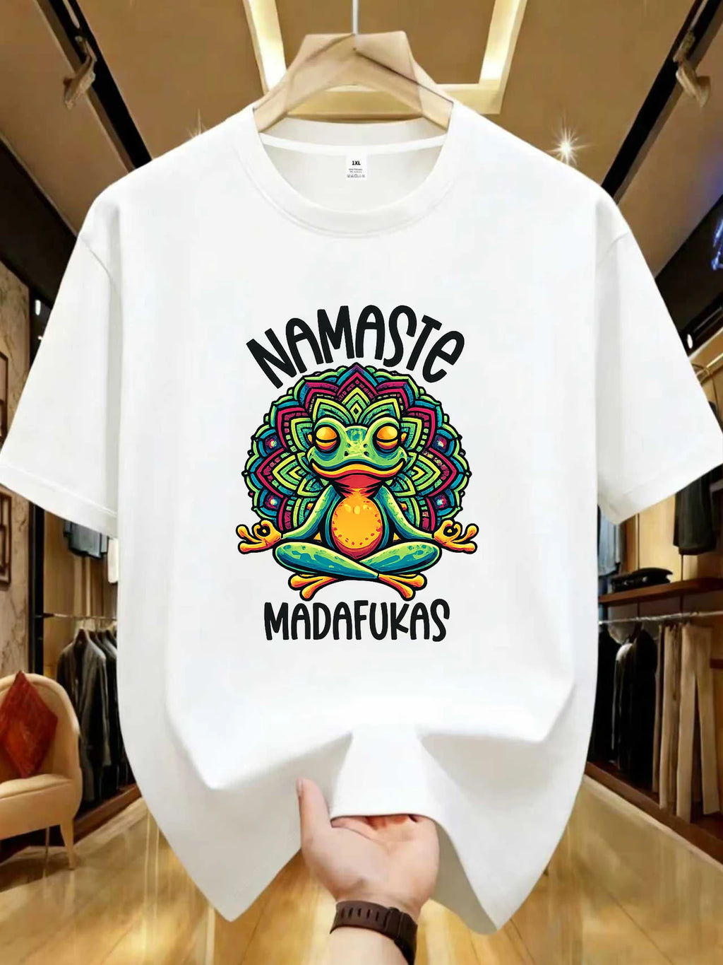 【WZM102168】Frog print plus size women's round neck summer casual short sleeved street fashion versatile plus size T-shirt