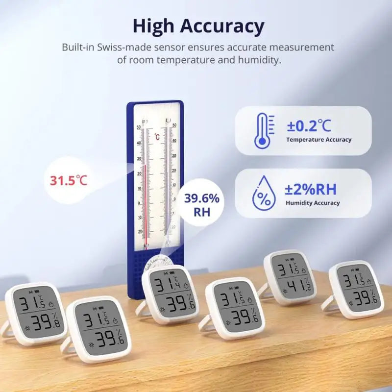 Intelligent SNZB-02D Humidity Sensor SONOFF Zigbee Smart LCD Temperature Sensor for Monitoring of Household Use with LCD Screen