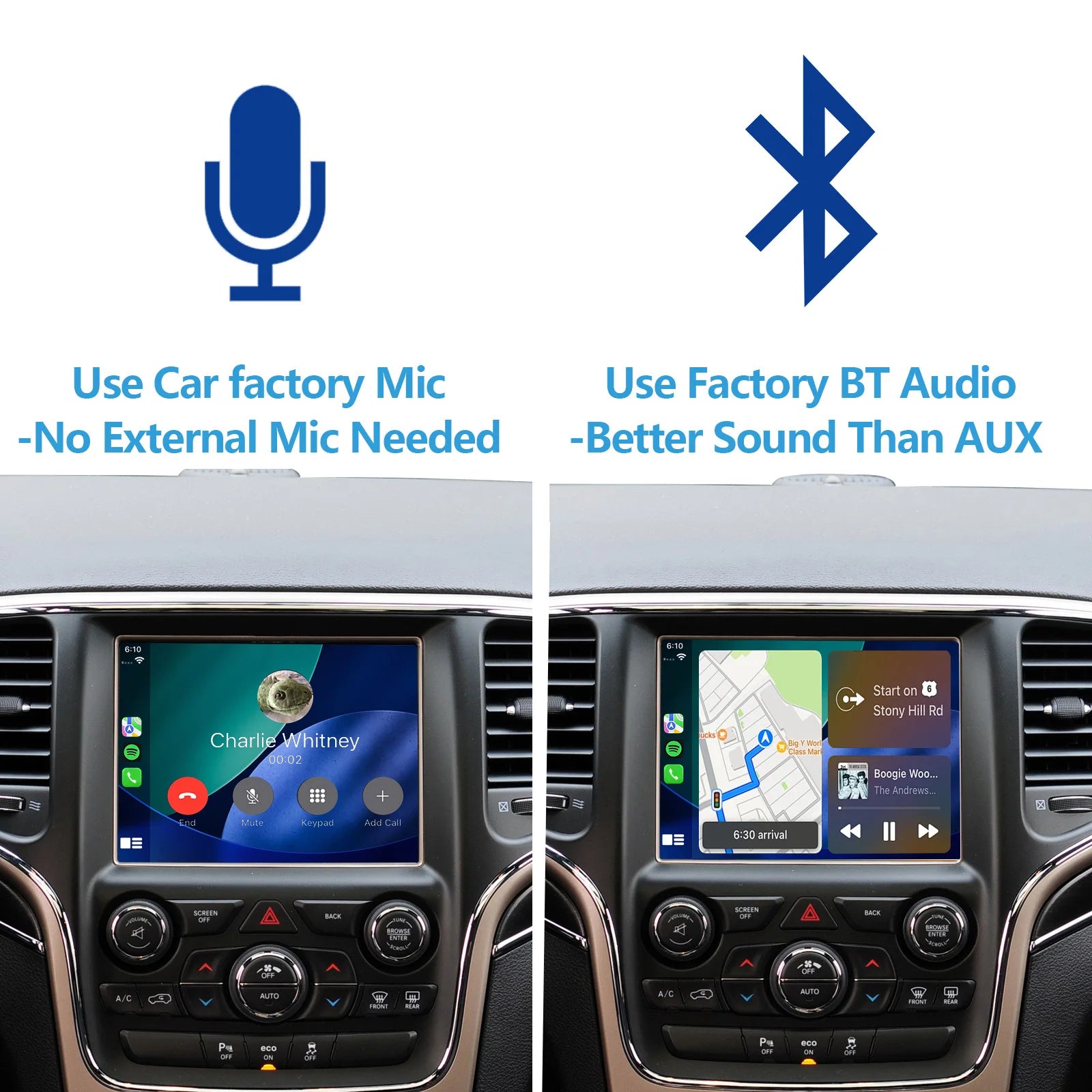 2026 New&Easy Installation Module, CarPlay & Android Auto for Jeep Cherokee/Grand Cherokee, Dodge Ram/Charger/Challenger/Durang
