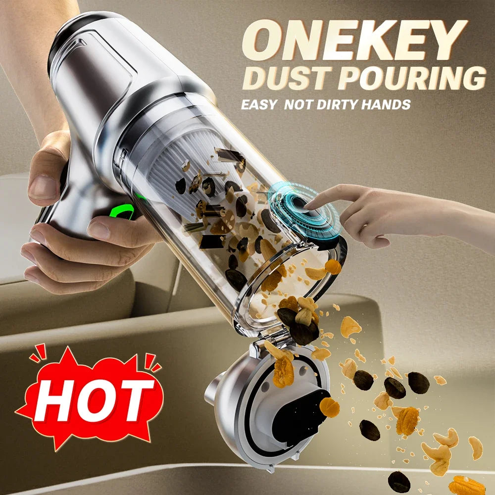 SZUK Car Vacuum CIeaner 15000Pa Wireless Handheld Cleaning Machine Powerful Portable Blower Mini Vacuum Cleaner for Car Home