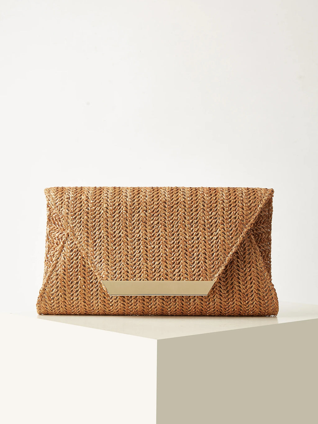 Women's Woven Clutch Bag, Beige, Solid Color, Summer, Holiday, Beach, Vacation Essential, Vacation Season, Versatile Business Commuter Women's Crossbody Bag, Casual, Simple, Beach