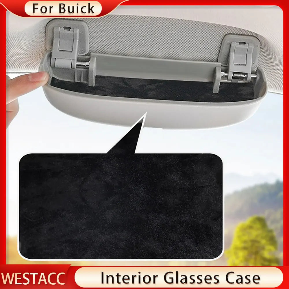 Car Glasses Holder Sunglasses Case Holder for Buick Encore Excelle Envision La Crosse Regal GS GL6 GL8 Glasses Box Accessories