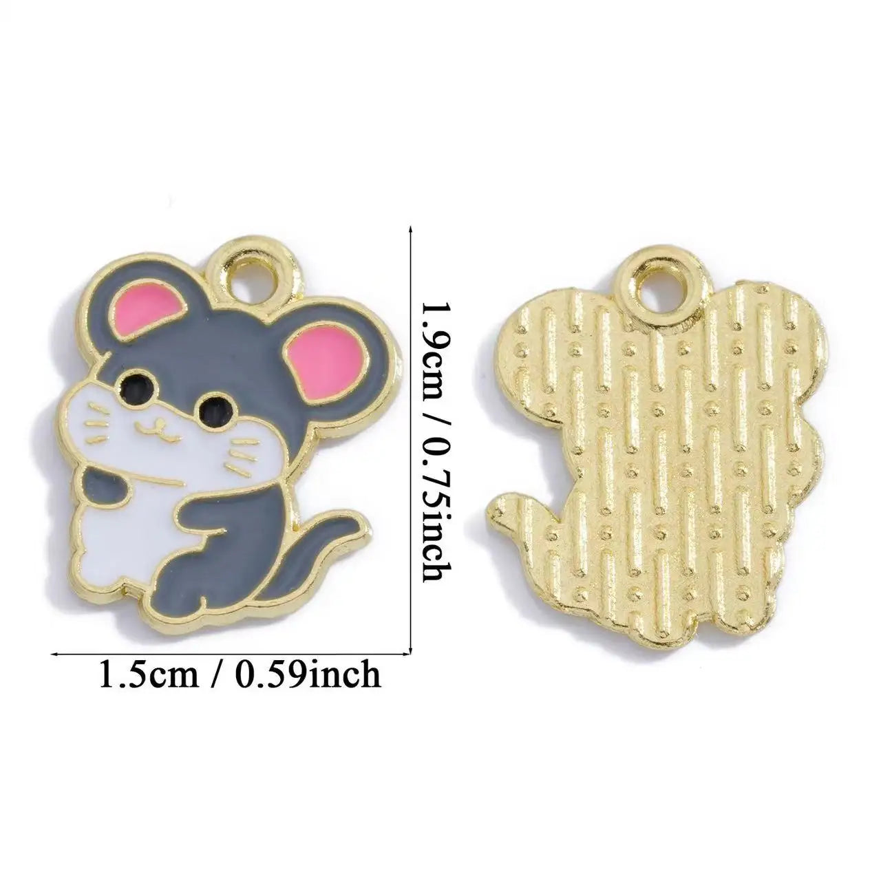 12pcs DIY Jewelry Accessories Drip Oil Cartoon Cute Twelve Zodiac Animals Handmade Material Pendant Pendant Accessories