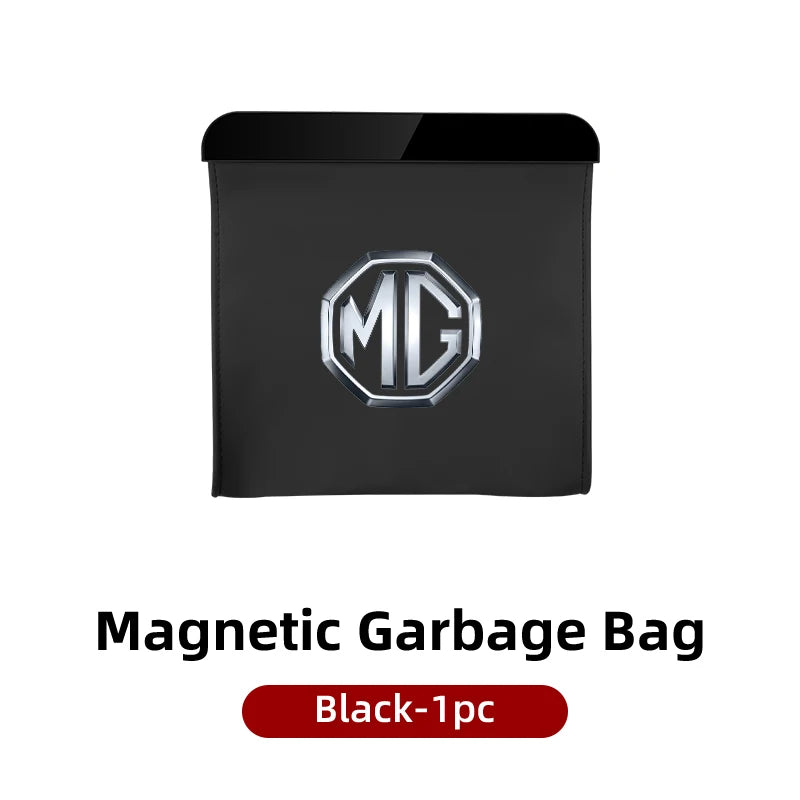 Magnetic Car Seatback Waste Storage Bag Leather Tools Box For Morris Garages MG 6 3 5 7 TF ZR ZS HS GS GT Hector RX5 RX8 350 550