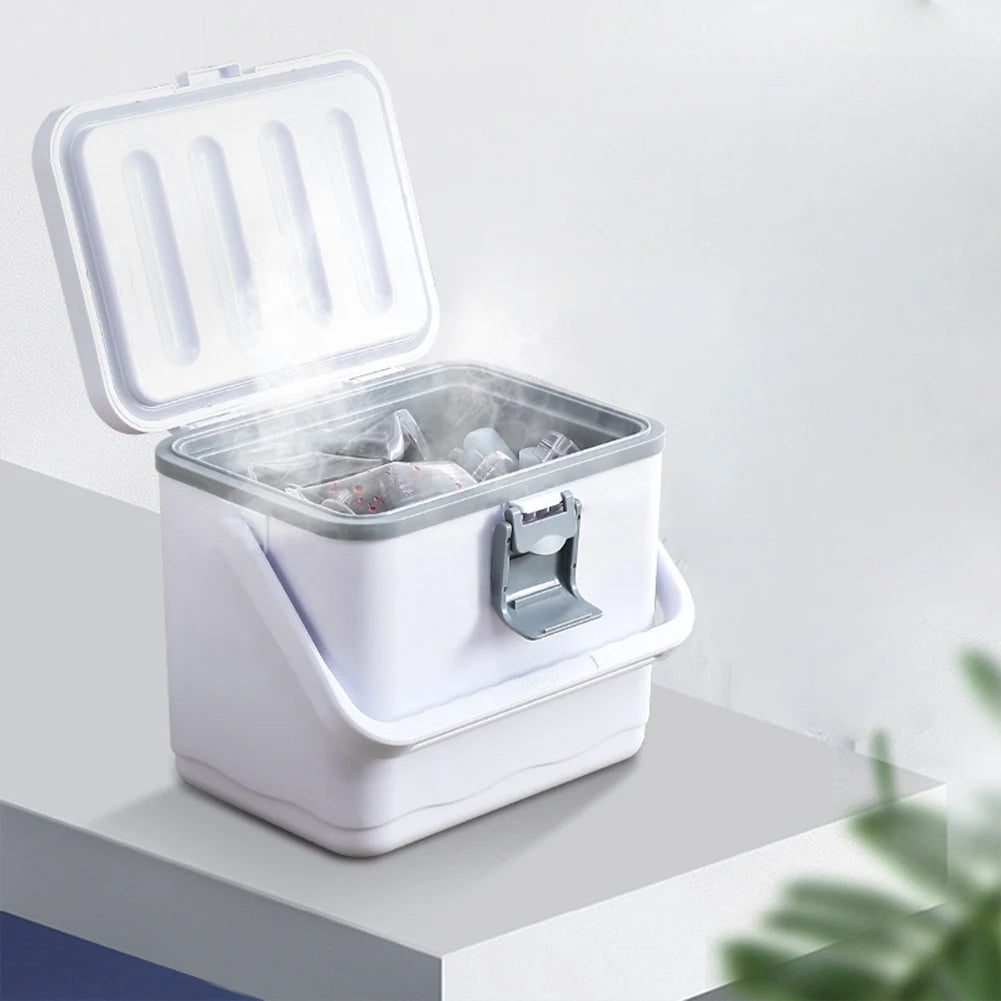 4.5L Camping Car Refrigerator with Handle Picnic Ice Bucket Heat Preservation Food Storage Cooler Box for Camping Tailgating