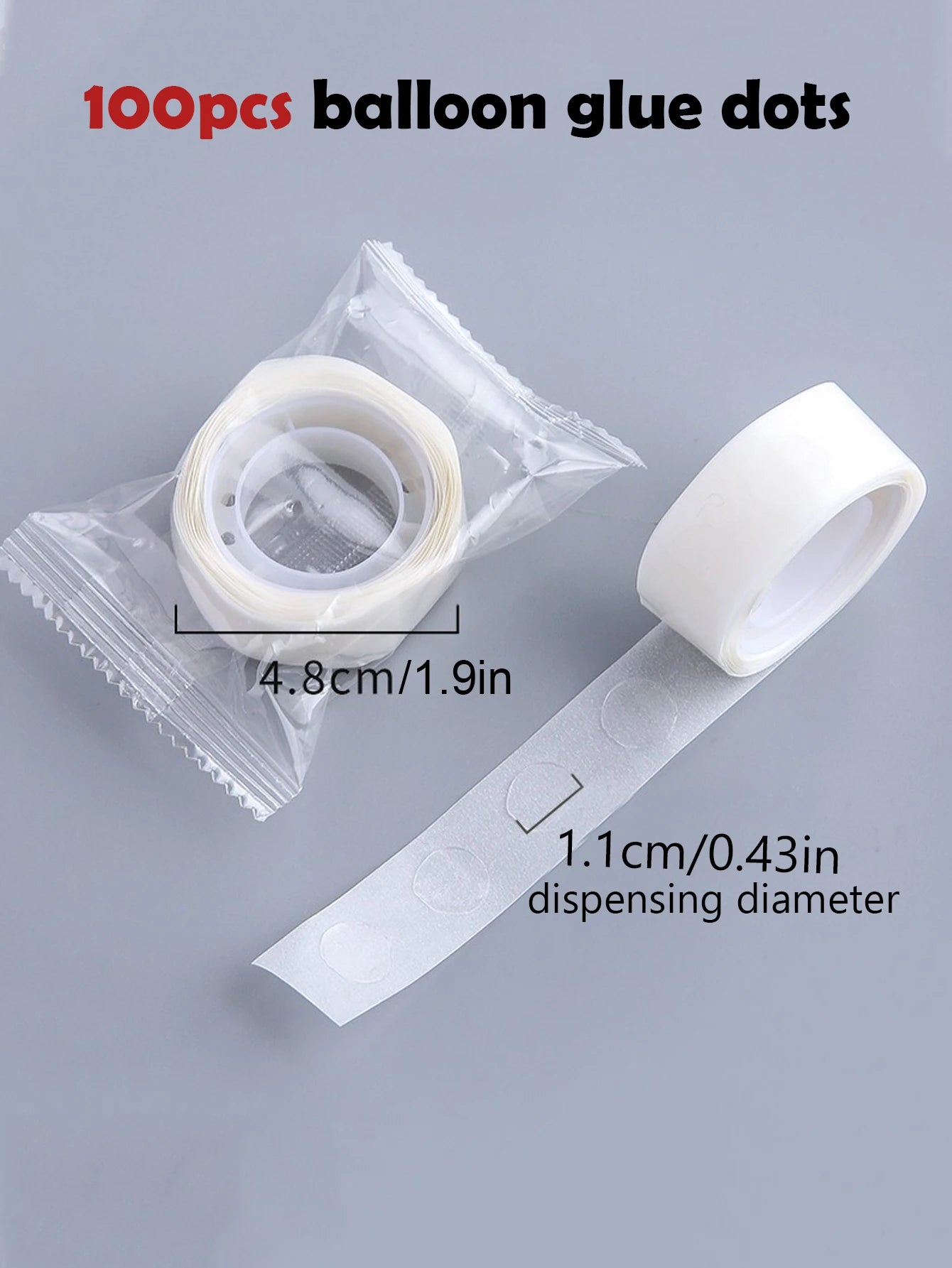 1000 Dot Double Sided Adhesive Poster Clear Glue Point Balloon Tape Round No Traces Adhesive Sticker  for Wedding Birthday Party
