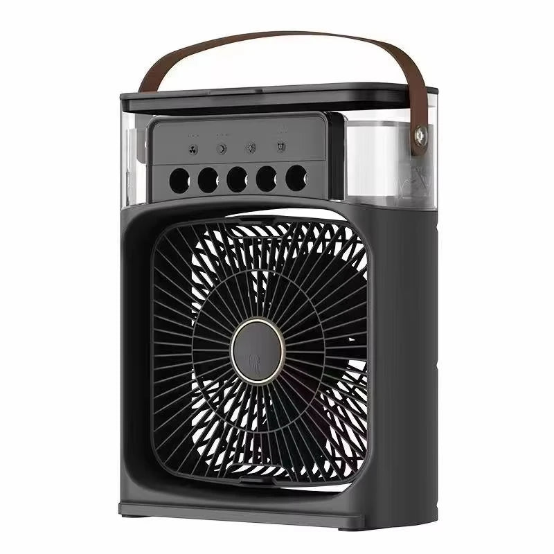 Lenovo Air Conditioner Ice Fan Mini USB Portable Air Cooler Humidifier Water Mist Spray LED Night Light Desktop Cooling Fan