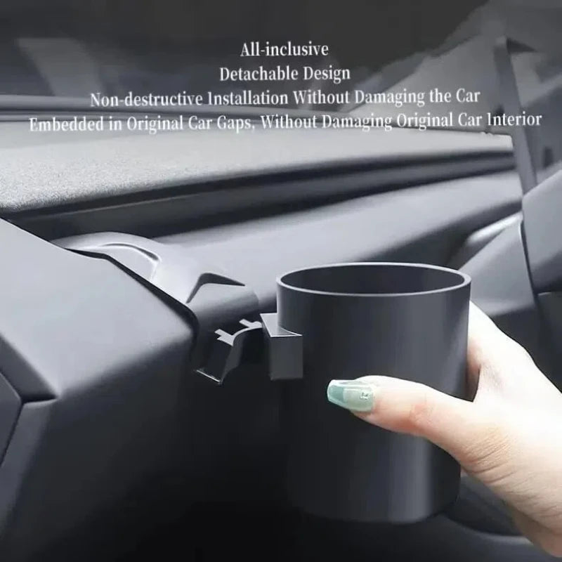 For Tesla Model Y Juniper / 3 Highland 2024+ Water Cup Holder Beverage Rack Limiter Instrument Table Cup Support Car Accessories