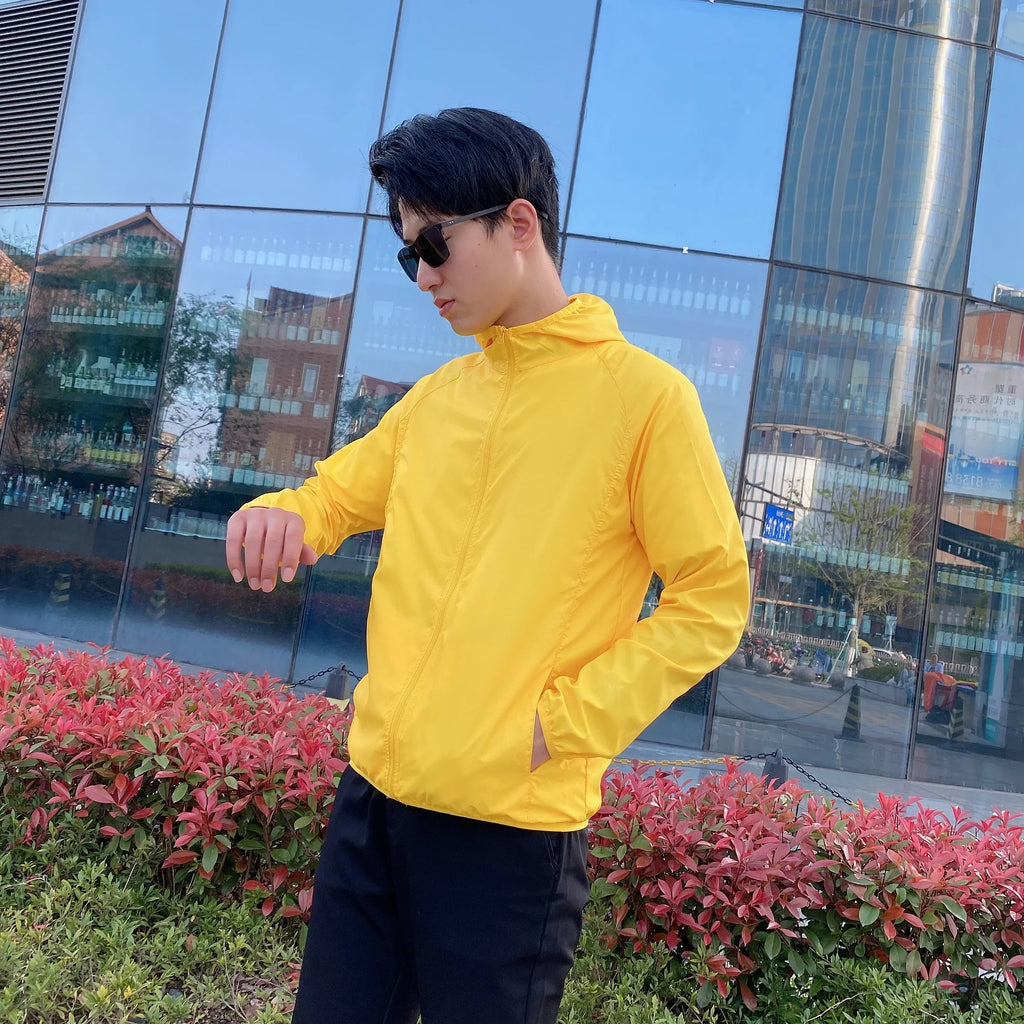 Casual Anti-scratch Windbreaker for Men Hiking Jacket Ultra Thin Sun Protective Coat Versatile Fishing Coats Fashion Clothes