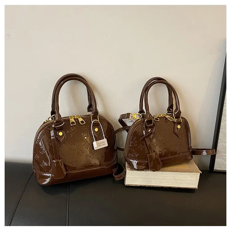 High-End Women's Shoulder Bag Crafted From Meteor-Patterned Leather Featuring Elegant Slovakia Vintage Lightweight Soft Look