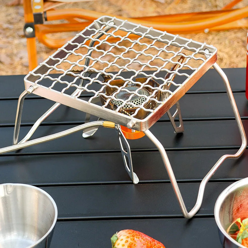 ABGG-BBQ Folding Grill Grill Stand Gas Outdoor Home Duty Portable Mini Campfire For Camping Picnic Grate
