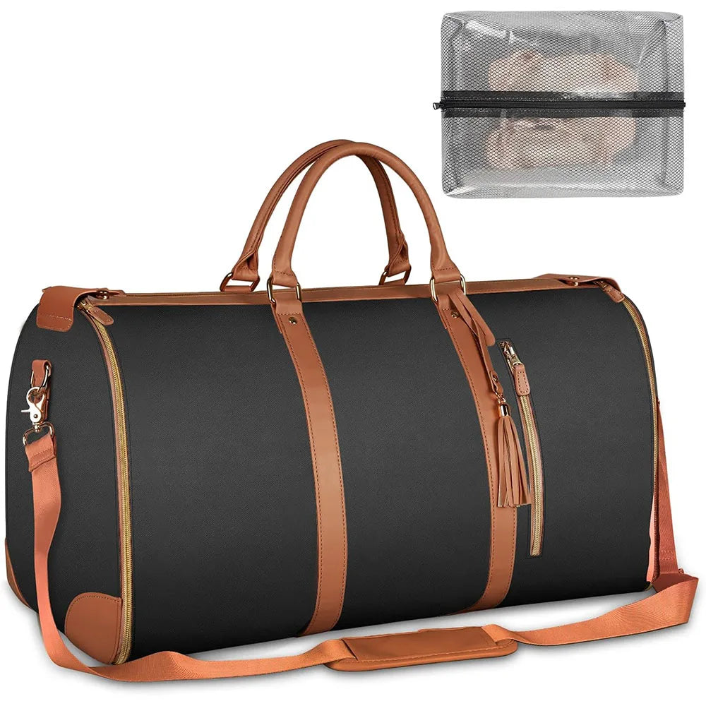 Garment Duffle Bags for Travel Luggage Bag for Women Foldable Multi-Function Storage Bag with Shoe Pouch 2 in 1 Hanging Suitcase