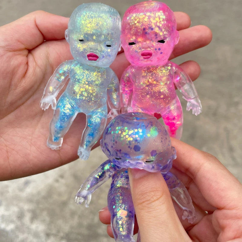 Stress Relief Toy Squishy Baby Shape Squeeze Toy Anti-stress Toy Fidget Desk Toy For Friend Christmas Gift
