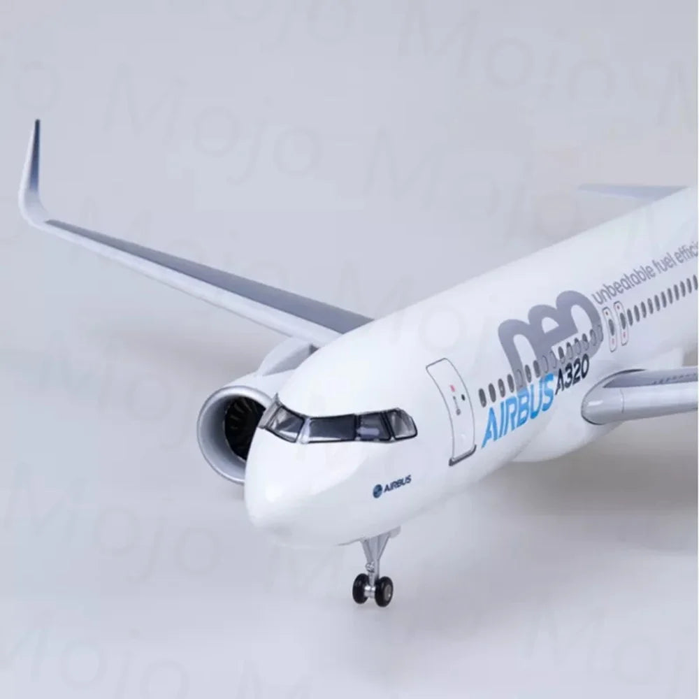 1:80 Scale 47 Cm Model Airbus A320 NEO Passanger Plane Toys Airplane Aircraft With Light And Wheel Collection Display Gifts Fans