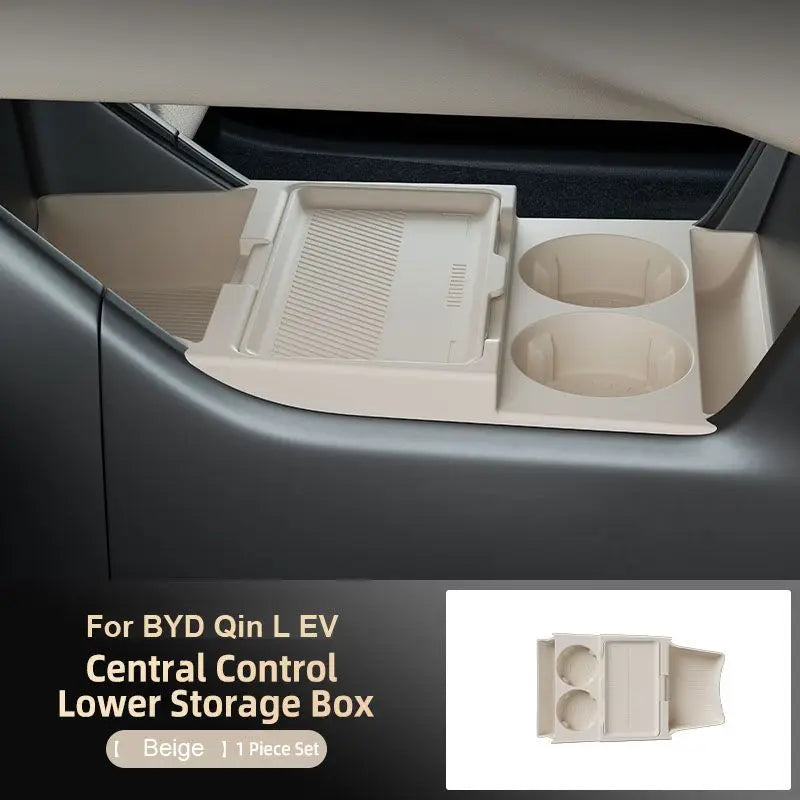 Car Storage Box For BYD Qin L EV 2025 Car Styling Under Layer Central Control Organize Armrest Box Silicone Storage Accessories